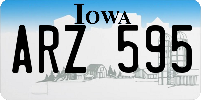 IA license plate ARZ595