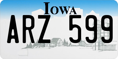 IA license plate ARZ599