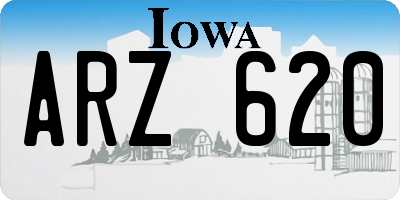 IA license plate ARZ620