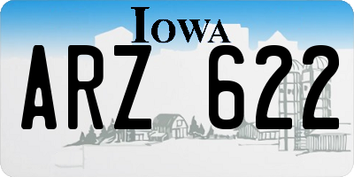 IA license plate ARZ622
