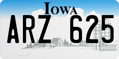 IA license plate ARZ625