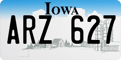 IA license plate ARZ627