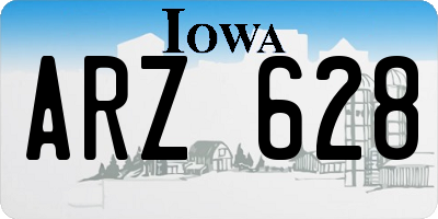IA license plate ARZ628