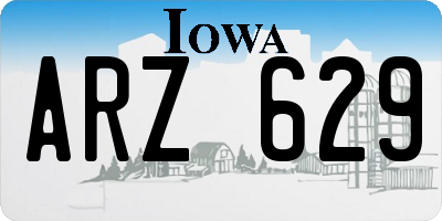 IA license plate ARZ629
