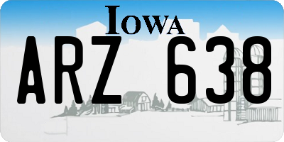 IA license plate ARZ638