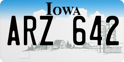 IA license plate ARZ642