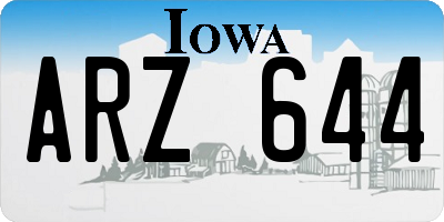 IA license plate ARZ644
