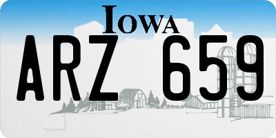 IA license plate ARZ659