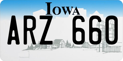 IA license plate ARZ660