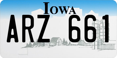 IA license plate ARZ661