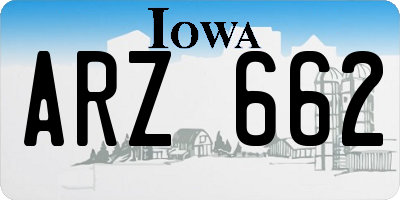 IA license plate ARZ662