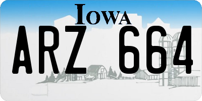 IA license plate ARZ664
