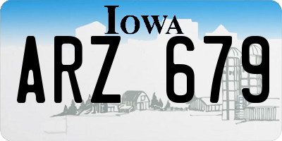 IA license plate ARZ679