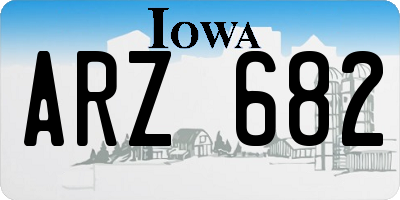 IA license plate ARZ682