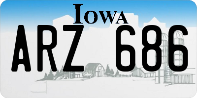 IA license plate ARZ686