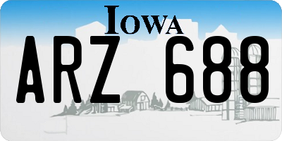 IA license plate ARZ688