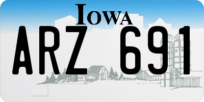 IA license plate ARZ691