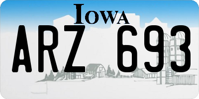 IA license plate ARZ693