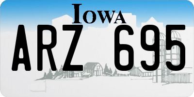 IA license plate ARZ695