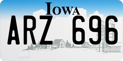 IA license plate ARZ696
