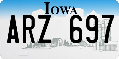 IA license plate ARZ697