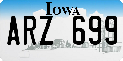 IA license plate ARZ699