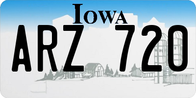 IA license plate ARZ720