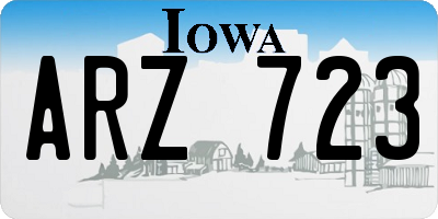 IA license plate ARZ723