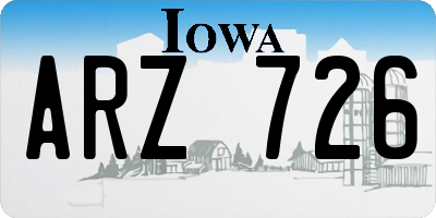 IA license plate ARZ726