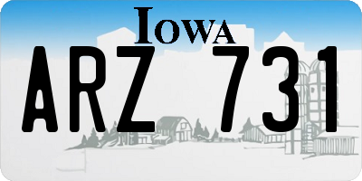 IA license plate ARZ731