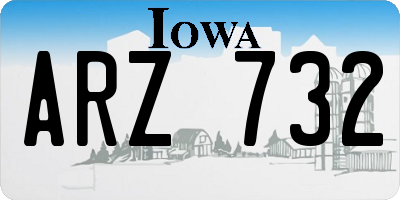 IA license plate ARZ732