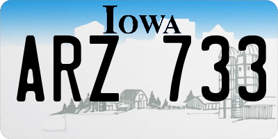 IA license plate ARZ733