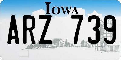 IA license plate ARZ739