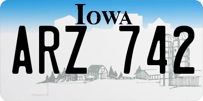 IA license plate ARZ742