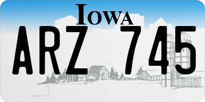 IA license plate ARZ745