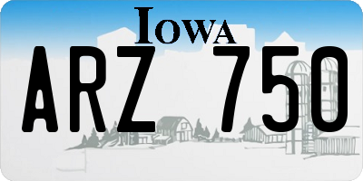 IA license plate ARZ750