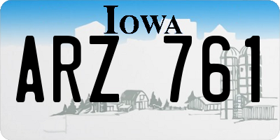 IA license plate ARZ761