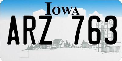 IA license plate ARZ763