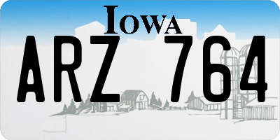 IA license plate ARZ764