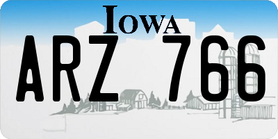 IA license plate ARZ766