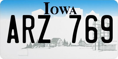 IA license plate ARZ769