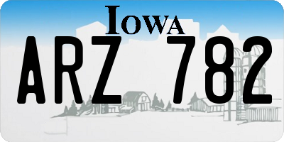 IA license plate ARZ782