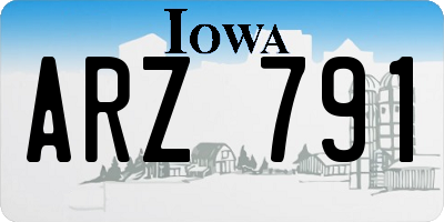 IA license plate ARZ791