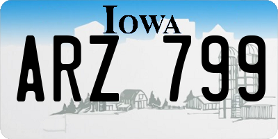 IA license plate ARZ799