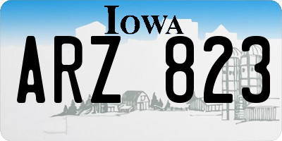 IA license plate ARZ823