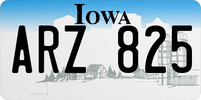 IA license plate ARZ825