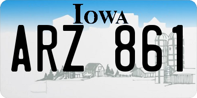 IA license plate ARZ861