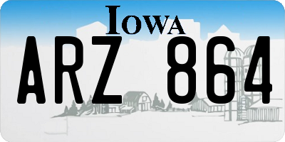 IA license plate ARZ864