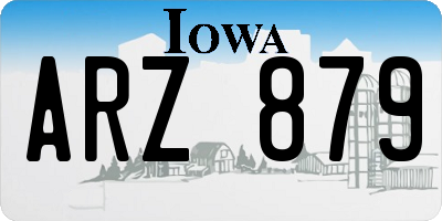 IA license plate ARZ879
