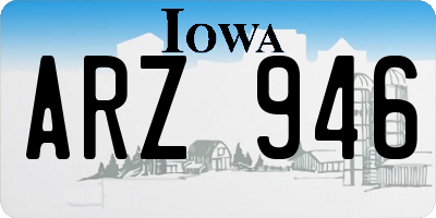 IA license plate ARZ946